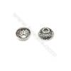 Thai Sterling Silver Bead Caps  Hollow Semicircle  Size 13.5x5.2mm  Hole 3.5mm  12pcs/pack