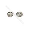Thai Sterling Silver Flower Bead Caps  Hollow Flower  Size 13x4.6mm  Hole 1.5mm  20pcs/pack