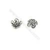 Vintage Jewelry Findings Thai Sterling Silver Bead Caps  Flower  Size 10x4.2mm  Hole 1mm  50pcs/pack