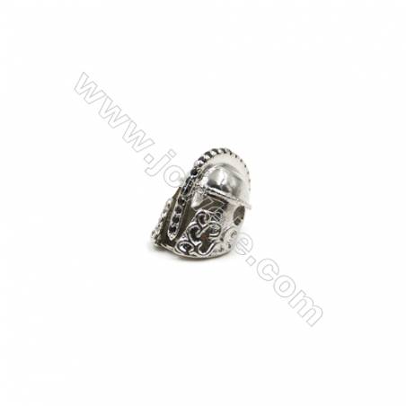 Brass Micro Pave Cubic Zirconia Charms Helmet (Gold White Gold Rose Gold Gun Black)Plated Size 11x14mm Hole 2.5mm  x30pcs/pack