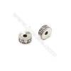 Thai Sterling Silver Spacer Beads  Round  Diameter 9mm  Hole 2.5mm  8pcs/pack