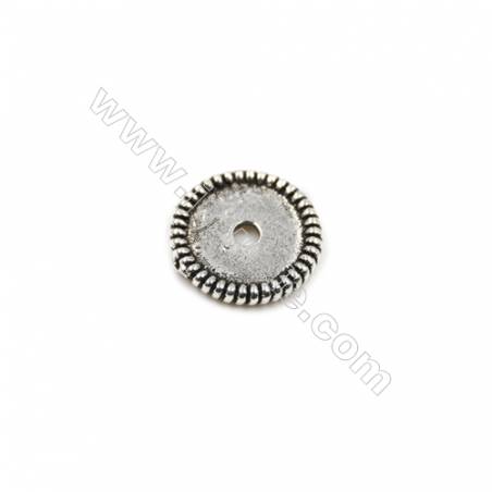 Perles séparateurs rondelle en thaï argent 925   Taille 10mm de diamètre  trou 1.5mm  30pcs/paquet