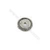 Thai Sterling Silver Spacer Beads  Round  Diameter 10mm  Hole 1.5mm  30pcs/pack