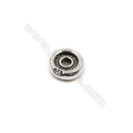 Perles séparateurs rondelle en thaï argent 925   Taille 8mm de diamètre  trou 1.5mm  20pcs/paquet