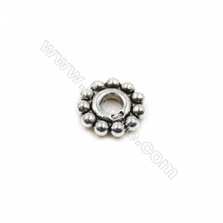 Perles séparateurs en thaï argent 925   Taille 11mm de diamètre  trou 3.0mm  14pcs/paquet