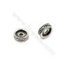 Thai Sterling Silver Spacer Beads  Ring  Diameter 12mm  Hole 2.5mm  10pcs/pack