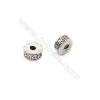 Thai Sterling Silver Spacer Beads  Cylinder  Size 5x10mm  Hole 2.5mm  6pcs/pack