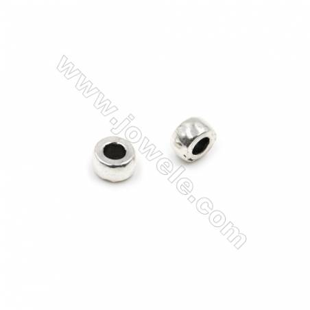 Perles séparateurs rondelle en argent 925   Taille 5mm de diamètre  trou 2.0mm  50pcs/paquet