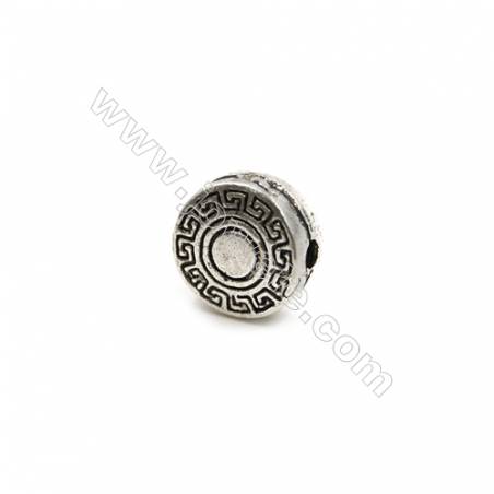 Thai Sterling Silver Beads  Round  Diameter 10mm  Hole 1.5mm  10pcs/pack