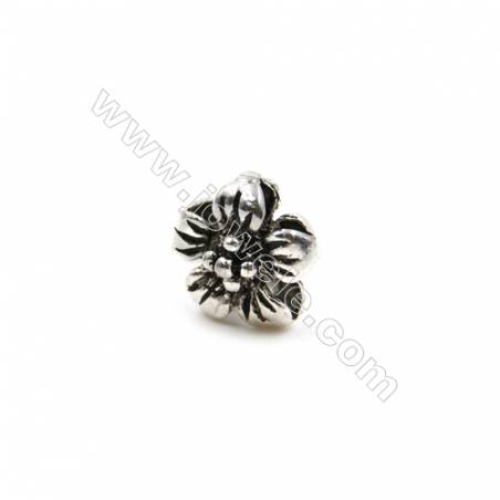 Thai Sterling Silver Charms  Flower  Size 9x6mm  18pcs/pack