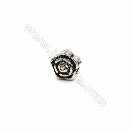 Thai Sterling Silver Beads  Flower  Size 6x6mm  Hole 1.5mm  30pcs/pack