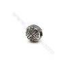 Thai Sterling Silver Beads  Round  Diameter 7mm  Hole 1.5mm  10pcs/pack