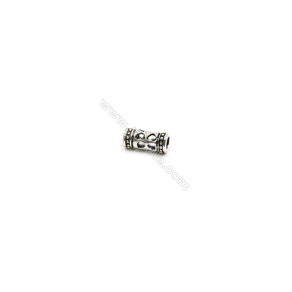 1pc Sterling Silver 925 bead Hollow Cylinder bead tube 23x5mm Shiny silver 925 beads electroforming Sterling Silver beads JBB Findings
