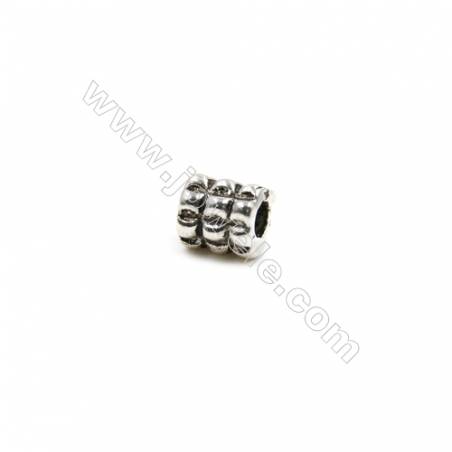 Thai Sterling Silver Beads  Cylinder  Size 5x5mm  Hole 1.5mm  30pcs/pack