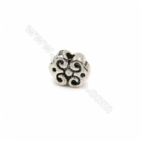 Thai Sterling Silver Beads  Flower  Size 6x7mm  Hole 1mm  30pcs/pack