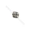 Thai Sterling Silver Beads  Cylinder  Size 5x6mm  Hole 2mm  20pcs/pack