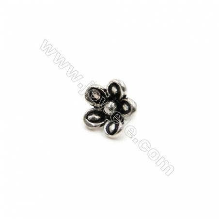 Perles pendante fleur en thaï argent 925   Taille 7x9mm  trou 1.5mm  30pcs/paquet