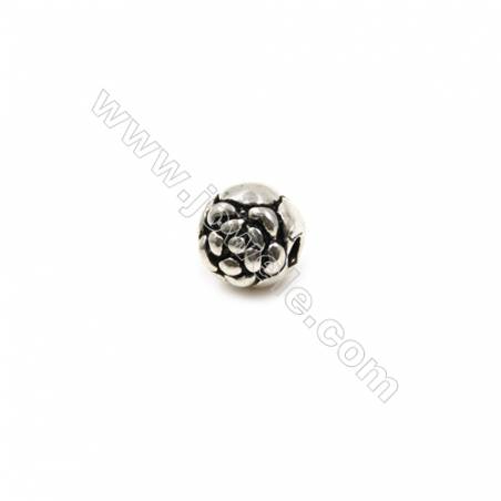 Perles ronde plate en thaï argent 925   Taille 5mm de diamètre  trou 1.5mm  20pcs/paquet