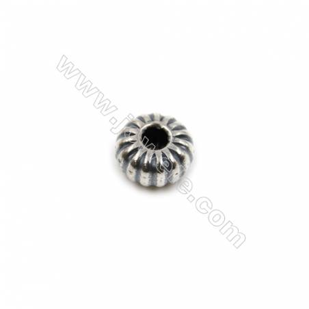 Thai Sterling Silver Beads  Round  Diameter 8mm  Hole 1.5mm  30pcs/pack