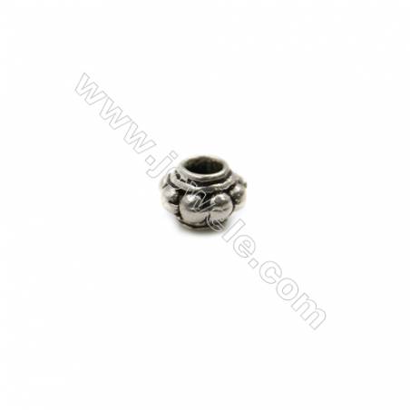 Thai Sterling Silver Beads  Round  Diameter 4mm  Hole 1.5mm  100pcs/pack