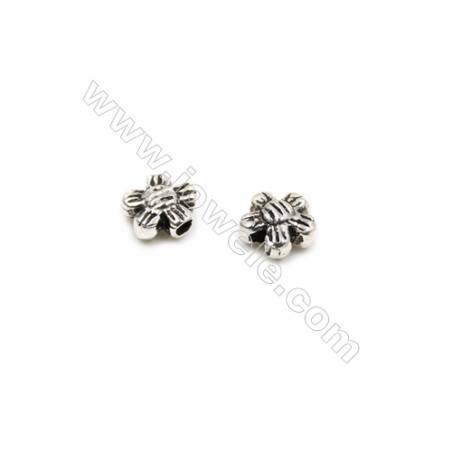 Thai Sterling Silver Beads  Flower  Size 5x6mm  Hole 1mm  40pcs/pack
