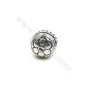 Thai Sterling Silver Beads  Lotus  Size 10x10mm  Hole 1.5mm  8pcs/pack
