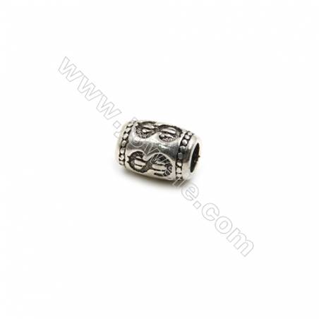 Thai Sterling Silver Beads  Column  Size 5x7mm  Hole 2mm  30pcs/pack