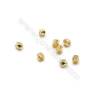 Mini Brass Beads, Cube, Real Gold-Filled, Size 3x2.5mm, Hole 0.8mm, 300pcs/pack