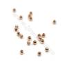 Petite Perles ronde en laiton  couleur or rose  Taille 1.6mm de diamètre  trou 0.8mm  5000pcs/paquet