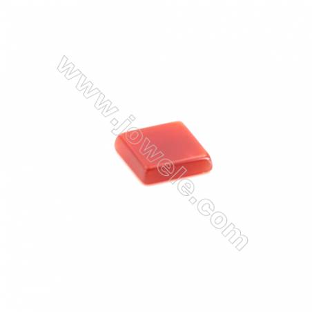 Cabochons en Agate rouge carré   Taille 8x8mm  50pcs/paquet