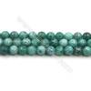 Natural Green Crackle Agate Bead Strands  Round(Faceted)  Diameter 8mm  Hole 1mm  15~16''/strand