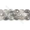 Fantôme cristal perles Naturel Nuage cristal oval facette sur fil  Taille 12x16mm  trou 0.8mm  15~16"/fil