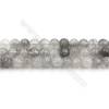 Miçangas de Cristal nuvem natural em pedra preciosa da forma de redonda  Diâmetro 6mm  Orifício 0.8mm  15~16"/pç.