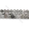 Natural Cloud Crystal Bead Strands, Round, Diameter 10mm, Hole 0.8mm, 15~16''/strand