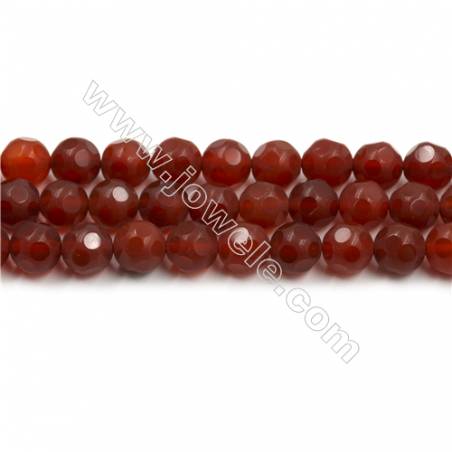 Natural Red Agate Round Bead Strands  Matte  Diameter 9mm  Hole 0.8mm  15~16''/strand
