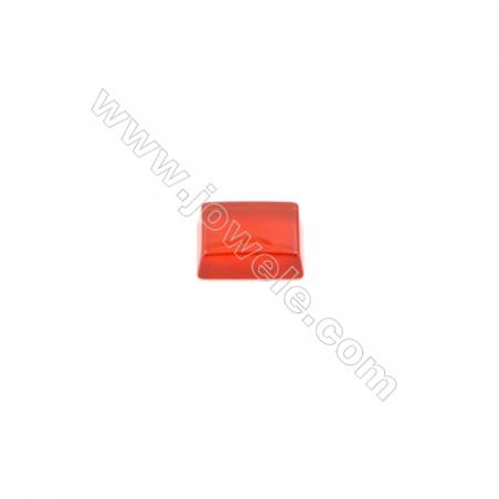 Cabochons en Agate rouge rectangle  Taille 7x9mm  50pcs/paquet