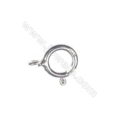Sterling Silver Spring Clasp, 7x9 mm, x 100 pcs