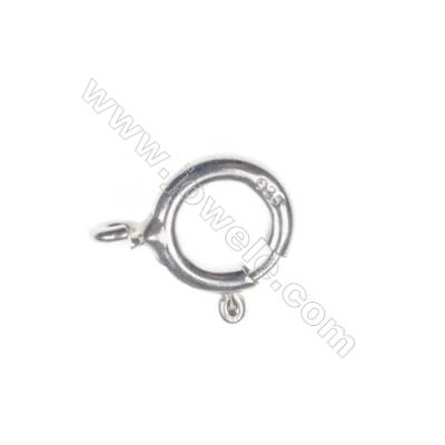 925 Sterling silver spring Clasp, 9x11 mm, x 40 pcs