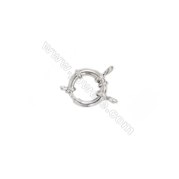 925 sterling silver spring ring clasps connection for necklace bracelet DIY Buckle, 14 mm, x 5 pieces