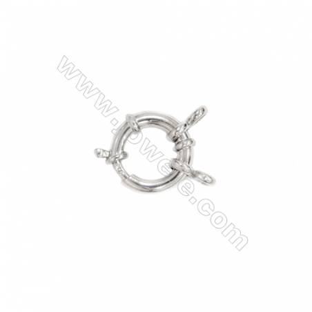 Cierres de anillo de resorte de plata 925 Tamaño14mm 2unidades/paquete
