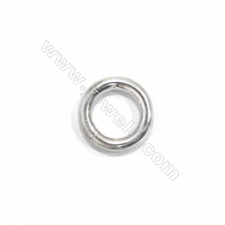 Smooth round real 925 sterling silver spring lock clasps for fine jewellery making, 16mm, x 5 pcs