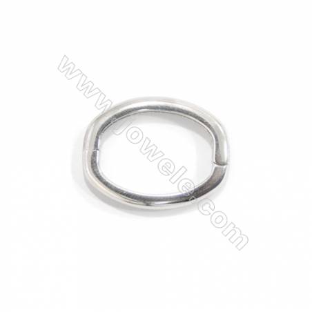 925 Sterling Silber platin rechteckiger Jump Ring 19x25mm x 5 Stck