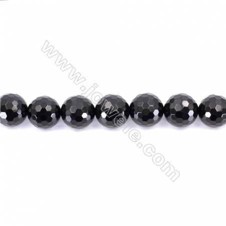 Faceted Black Agate Beads Strands Round  20mm  Hole: 2mm about 20 beads/strand  15~16‘’