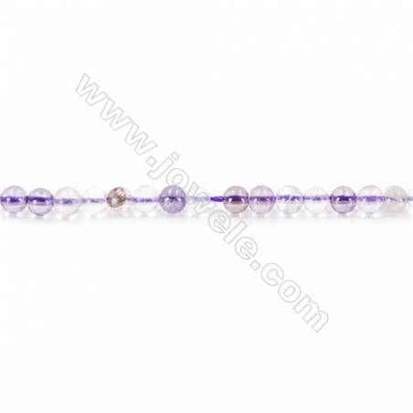 紫螢石圓形串珠 直徑 2毫米 孔徑 0.4毫米 約166個珠子/條 15~16‘’