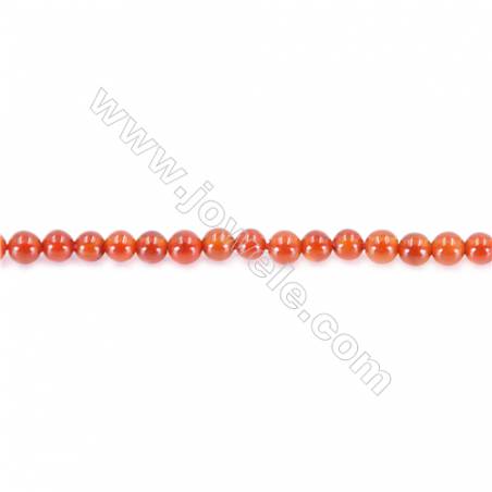 Natural Red Agate Beads Strand  Round  diameter 2mm   hole 0.4mm   about 200 beads/strand 15~16‘’