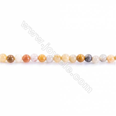 Natural Crazy Lace Agate Beads Strand  Round  diameter 2mm   hole 0.4mm   about 181 beads/strand 15~16‘’
