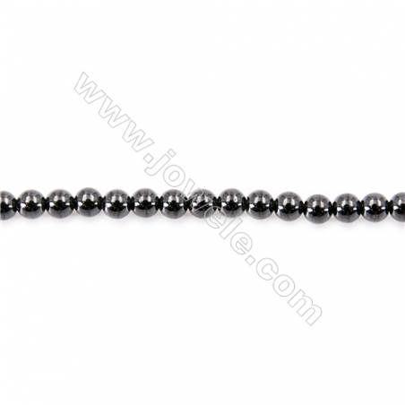 Natural Black Spinel Beads Strand  Round  diameter 2mm   hole 0.4mm   about 190 beads/strand 15~16‘’