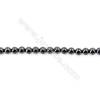 Natural Black Spinel Beads Strand  Round  diameter 2mm   hole 0.4mm   about 190 beads/strand 15~16‘’
