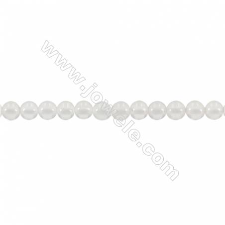 Natural White Agate Beads Strand  Round  diameter 2mm   hole 0.4mm   about 178 beads/strand 15~16‘’