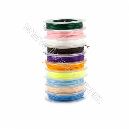 Elastic Fiber Threads, Mixed color, Wire Diameter 0.4mm, 10Meters/Coil/pack
